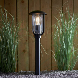 Luminosa Lighting Luminosa Quinn Classic Outdoor Floor Post Bollard Textured Black, Ip44