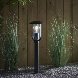 Luminosa Lighting Luminosa Quinn Classic Outdoor Floor Post Bollard Textured Black, Ip44 - thumbnail 5