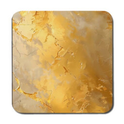 Benjamin Tate Design Gold Marble Designer Placemat And Coaster Set, 12 Piece With Wood Backing, Limited Edition - thumbnail 3