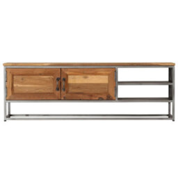 Berkfield Industrial Tv Cabinet Recycled Teak And Steel 120X30X40 Cm