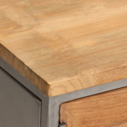 Berkfield Industrial Tv Cabinet Recycled Teak And Steel 120X30X40 Cm - thumbnail 8