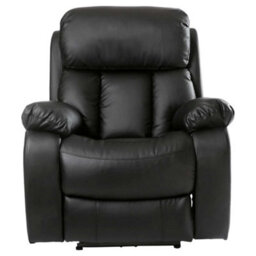 More4Homes Chester Electric Bonded Leather Automatic Recliner Armchair Sofa Home Lounge Chair (Black) - thumbnail 2