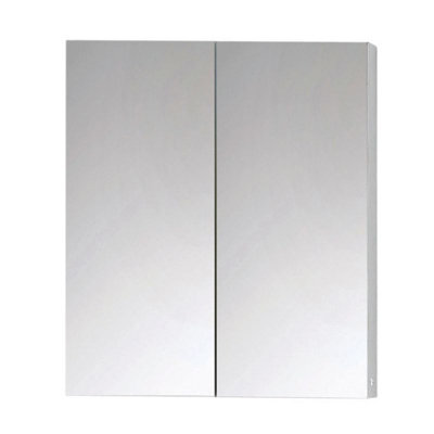 Plum&clay Marvel Bathroom Double Mirrored Wall Cabinet (H)703mm (W)600mm - image 1