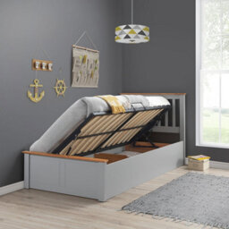 Rest Relax Francesca Grey Shaker Style Wooden Ottoman Bed - Single (3Ft) - thumbnail 4