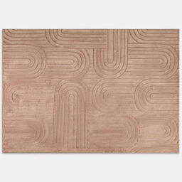 Ohs Tufted Arches Rug Soft Floor Carpet Non Slip Area Mat, Mocha - 80 X 150Cm - thumbnail 4
