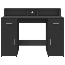Berkfield Desk With Led Lights Black 120X55X91 Cm Engineered Wood - thumbnail 6