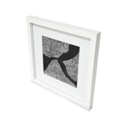 GoodHome Matt White Pine Effect Plain Single Picture Frame (H)32.6Cm X (W)32.6Cm