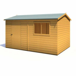 Shire Lewis 12 X 8 Feet Single Door Reverse Apex Style D Shed - L256.6 X W371.4 X H220.7 Cm - thumbnail 4