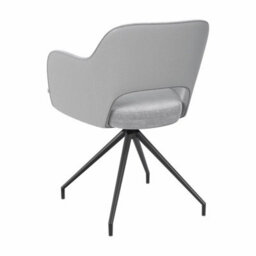 Xample Akante Chicago Grey Swivel Dining Chair Set Of 2 Swivel Return Seat With Fabric Upholstery, Pu Sides & Metal Frame - thumbnail 4