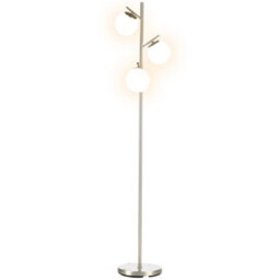 Homcom Tree Floor Standing Lamp With 3 Light For Bedroom Living Room, Silver - thumbnail 2