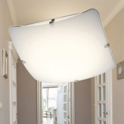 First Choice Lighting Set Of 2 Eden - Frosted Glass Flush Led Ceiling Lights - thumbnail 3