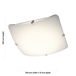 First Choice Lighting Set Of 2 Eden - Frosted Glass Flush Led Ceiling Lights - thumbnail 5