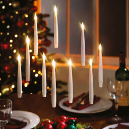 5 X Floating Led Flameless Candles - Battery Powered Indoor Hanging Window Or Table Lighting Decorations - Each H15.5 X 1.5Cm - thumbnail 1
