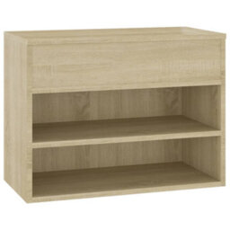 Berkfield Shoe Bench Sonoma Oak 60X30X45 Cm Engineered Wood - thumbnail 2
