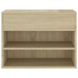 Berkfield Shoe Bench Sonoma Oak 60X30X45 Cm Engineered Wood - thumbnail 5