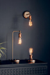 Anson Lighting Portales Wall Light Finished In Aged Pewter And Aged Copper Plate - thumbnail 2