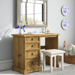 Mews Corona Dressing Table Desk Mexican Solid Pine Computer - thumbnail 3