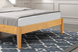 Save On Goods UK 5Ft King Size Real Oak,solid Panel,strong,wood Bed Frame.low Foot End Wooden Bedstead - thumbnail 3