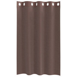 Berkfield Voile Curtains With Grommets 2 Pcs Brown 140X175 Cm - thumbnail 4