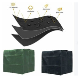 Protective Cover For Water Tank, Ibc 1000 L, Dustproof, Uv-Resistant And Rainproof, 120 X 100 116 Cm (Green) - thumbnail 2