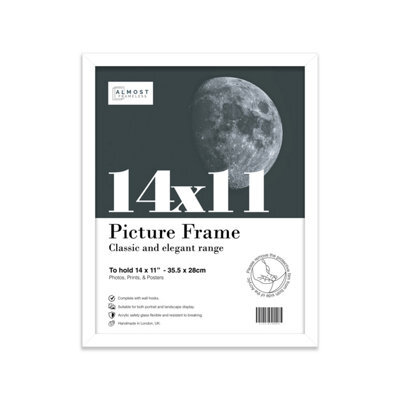 14X11 White Picture Frame (35.6 X 27.9Cm) Poster, Photo, Artwork, Gallery Wall Or Print - image 1