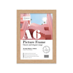 A6 Oak Picture Frame Fits A6 (10.5 X 14.8Cm - 4.1 X 5.8In) Poster, Photo, Artwork, Or Print. - thumbnail 1