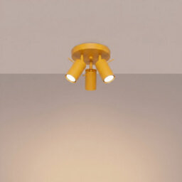 Sollux Lighting Ring Steel Yellow 3 Lights Modern Ceiling Lamps - thumbnail 3