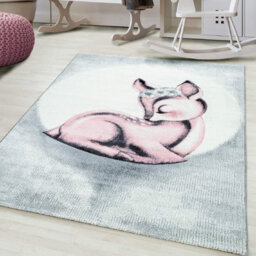 Bravich Pink Sleeping Fawn Kids Rug - Bambi - thumbnail 1