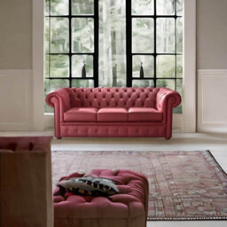 Chesterfield 3 Seater Shelly West Leather Sofa Bespoke In Classic Style - thumbnail 3