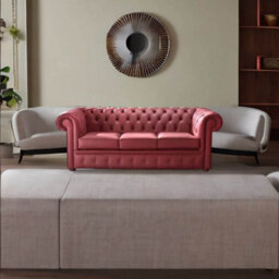 Chesterfield 3 Seater Shelly West Leather Sofa Bespoke In Classic Style - thumbnail 2
