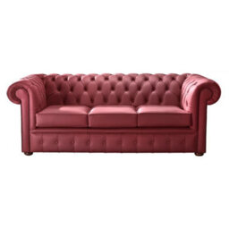 Chesterfield 3 Seater Shelly West Leather Sofa Bespoke In Classic Style - thumbnail 1