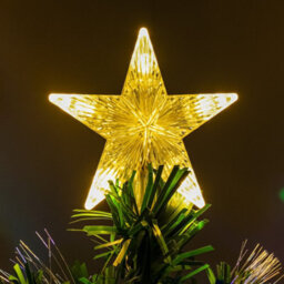 7Ft (210Cm) Green Fibre Optic Christmas Tree With Multi-Coloured Led Lights And Baubles - thumbnail 6