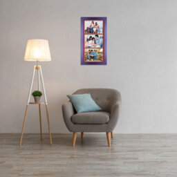 AK Frames 16X8 Purple Modern Multi Photo Frame With Crimson Mount - Holds 3 Apertures (3X) 7X5 Photos - thumbnail 3