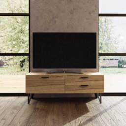 FWSTYLE Fisso Cracked Oak Small Tv Unit Fast Click Assembly - thumbnail 1
