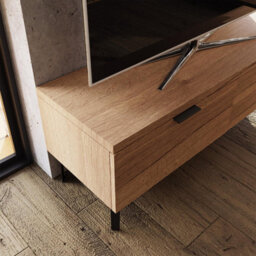 FWSTYLE Fisso Cracked Oak Small Tv Unit Fast Click Assembly - thumbnail 2