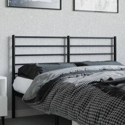 Berkfield Metal Headboard Black 135 Cm - thumbnail 3