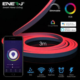 Ener-J 3 Meter Smart Wifi Rgb Led Neon Flex Kit With Remote, Plug & Play,  App Control & Google Assistant Compatible - thumbnail 2