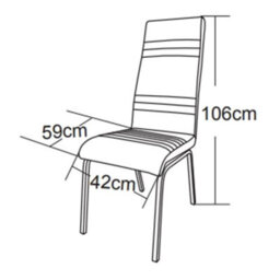 Furniture in Fashion Dora Teal Faux Leather Dining Chairs With Chrome Legs In Pair - thumbnail 6