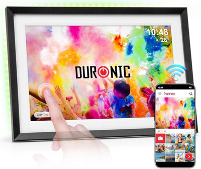 Duronic Digital Photo Frame Pf2A Bk Smart Touchscreen Digital Picture Frame 10.1 Inch Display Photos For Family Friends - Black - image 1