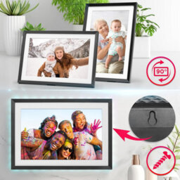 Duronic Digital Photo Frame Pf2A Bk Smart Touchscreen Digital Picture Frame 10.1 Inch Display Photos For Family Friends - Black - thumbnail 5
