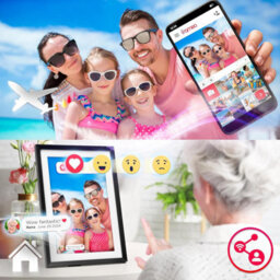 Duronic Digital Photo Frame Pf2A Bk Smart Touchscreen Digital Picture Frame 10.1 Inch Display Photos For Family Friends - Black - thumbnail 6