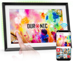 Duronic Digital Photo Frame Pf2A Bk Smart Touchscreen Digital Picture Frame 10.1 Inch Display Photos For Family Friends - Black - thumbnail 1