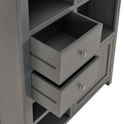 The Furniture Market Marbury Slate Grey Painted High Open Display Shelf Unit Bookcase - thumbnail 6