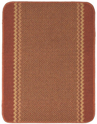 The Rugs Washable Designer Rugs & Mats Lined Bordered Design In Terra 116T - image 1