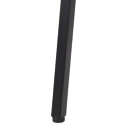 Beliani Home Office Desk 100 X 50 Cm - Dark Brown Wood-Like Top, Black Powder-Coated Metal Frame - thumbnail 7