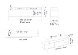 Decorotika Nexera 150 Cm Wide Tv Stand And Media Console For Tvs Up To 55'' - thumbnail 5