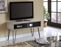 Dorel Home Owen Retro Tv-Stand Distressed Grey Oak - thumbnail 3