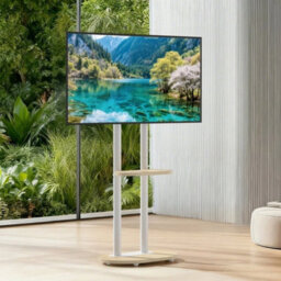Modern Tv Floor Stand Heavy Tvs Cart Mount For Living Room - thumbnail 3