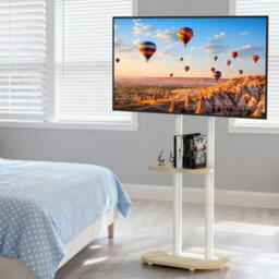 Modern Tv Floor Stand Heavy Tvs Cart Mount For Living Room - thumbnail 4