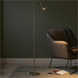 Loops 1250mm Floor Lamp - Satin Nickel Modern Adjustable Head - Standing Led Light Base & Shade - thumbnail 3